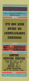 Matchbook Cover - Empire Sinclair oil gas Webster NY
