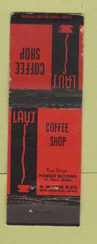 Matchbook Cover - Lau's Coffee Shop Minneapolis St Paul MN WEAR