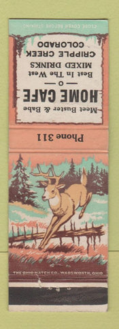 Matchbook Cover - Home Cafe Cripple Creek Colorado low phone #
