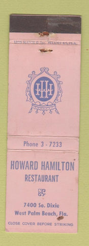 Matchbook Cover - Howard Hamilton Restaurant West Palm Beach FL WEAR