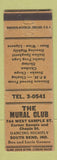 Matchbook Cover - Mural Club South Bend IN