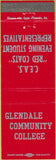 Matchbook Cover - Glendale Community College CA