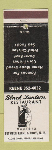 Matchbook Cover - Black Lantern Restaurant Keene Troy NH DD Bean