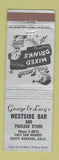 Matchbook Cover - George & Lucy's Westside Bar Santa Barbara CA