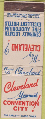 Matchbook Cover - Cleveland OH Convention Center