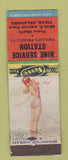 Matchbook Cover - Hine Phillips 66 oil gas Tulsa OK pinup WORN