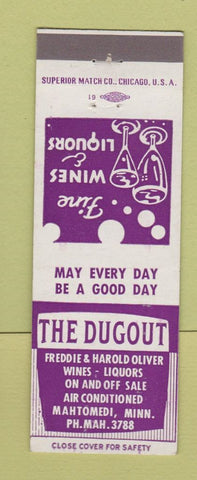 Matchbook Cover - Dugout Bar liquor Mahtomedi MN