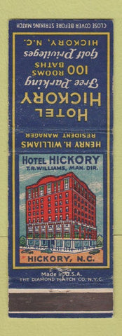 Matchbook Cover - Hotel Kickory NC