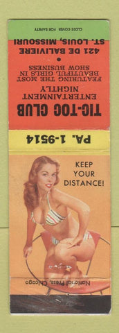 Matchbook Cover - Tic Toc Club St Louis MO pinup