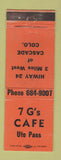 Matchbook Cover - 7 G's Cafe Ute Pass Cascade Colorado WEAR