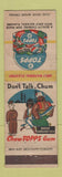 Matchbook Cover - WWII Topps Chewing Gum WEAR