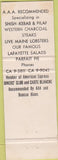 Matchbook Cover - The Lafayette Williamsburg VA