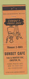 Matchbook Cover - Sunset Cafe Chester PA