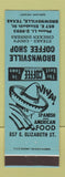 Matchbook Cover - Brownsville Coffee Shop TX Spanish Food BLUE