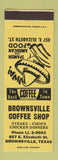 Matchbook Cover - Brownsville Coffee Shop TX Spanish Food YELLOW