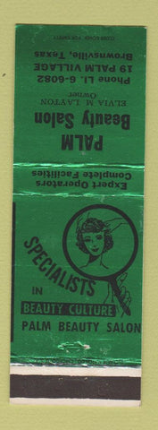 Matchbook Cover - Palm Beauty Salon Brownsville TX