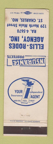 Matchbook Cover - Ellis Rodes Insurance St Charles MO WEAR