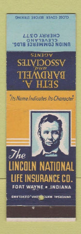 Matchbook Cover - Lincoln Insurance Cleveland OH Bardwell Abraham