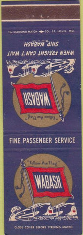 Matchbook Cover - Wabash freight railroad