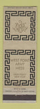 Matchbook Cover - West Point Army Mess NY