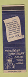 Matchbook Cover - Military Commissary Tads Huntington Station LI NY
