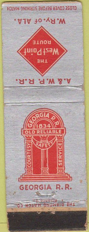 Matchbook Cover - West Point Route Railroad Georgia