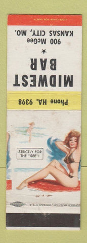 Matchbook Cover - Midwest Bar Kansas City MO pinup
