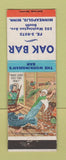 Matchbook Cover - Oak Bar Minneapolis MN hillbilly