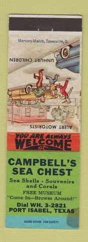 Matchbook Cover - Campbell's Sea Chest Port Isabel TX STAINED