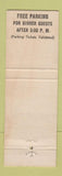 Matchbook Cover - Biscayne Bar Restaurant Miami FL