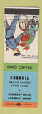 Matchbook Cover - Scandia Baked Goods Restaurant Coffee