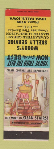 Matchbook Cover - Woody's Skelly oil gas Iowa Falls IA