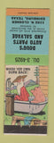 Matchbook Cover - Doug's Auto Parts Salvage Edinburg TX hillbilly