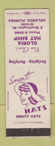 Matchbook Cover - Van Cleve's Gloria Hat Shop girlie Orlando FL