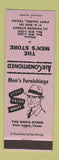 Matchbook Cover - Men's Store Clothes Port Isabel TX LAVENDER