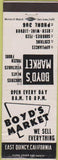 Matchbook Cover - Boy's Market East Quincy CA WEAR
