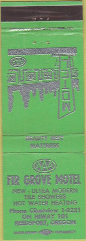 Matchbook Cover - Fir Grove Motel Reedsport OR