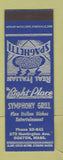 Matchbook Cover - Symphony Grill Boston MA SAMPLE