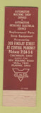 Matchbook Cover - C&D Auto Supply Cincinnati OH Art Blum