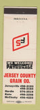 Matchbook Cover - Jersey County Grain Hardin Jerseyville Kane McClusky IL