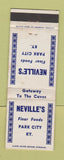 Matchbook Cover - Neville's Restaurant Park City KY