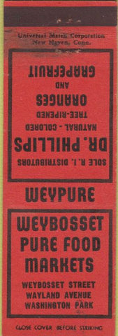 Matchbook Cover - Weybosset Markets New Haven CT?
