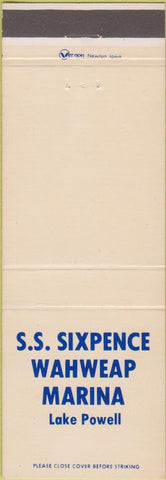 Matchbook Cover - SS Sixpence Wahweap Marina Lake Powell