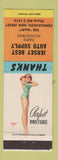 Matchbook Cover - Jersey Best Auto Parts Pennsauken NJ pinup