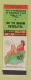 Matchbook Cover - Velvorene Motor oil gas Brownsville TX pinup