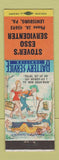 Matchbook Cover - Stover's Esso oil gas Lewisburg PA hillbilly