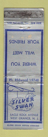 Matchbook Cover - Silver Swan West Orange NJ WORN