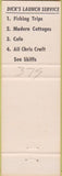 Matchbook Cover - Dick's Launch Service Walker MN