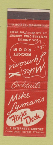 Matchbook Cover - Mike Lyman's Flight Deck Los Angeles CA Airport