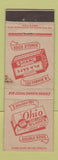 Matchbook Cover - Ohio Blue Label Razor Blades